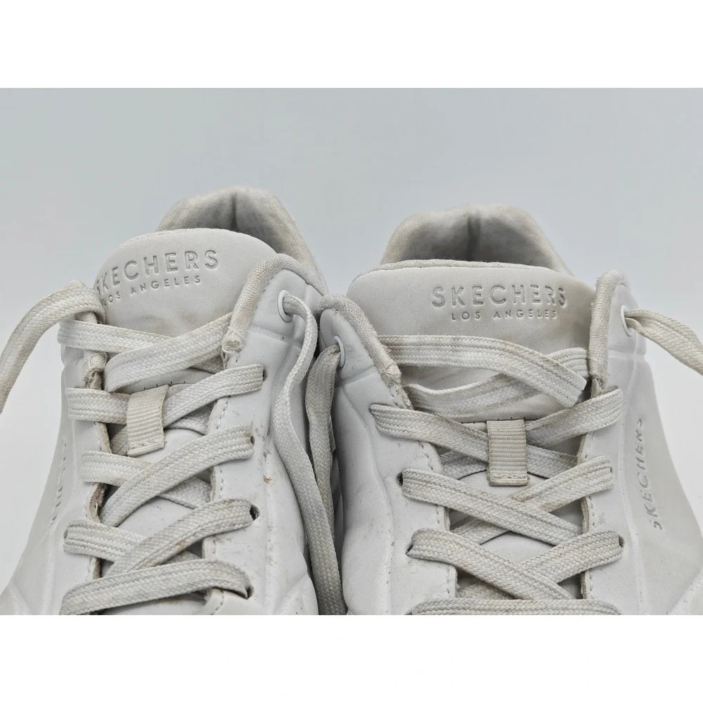 Skechers Los Angeles Uno Stand On Air Womens 9.5‎ White Sneakers 73690 Gum Sole